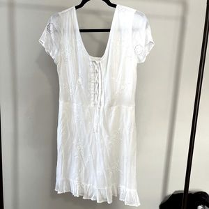White Crochet Hollister Dress Size Large with Tags